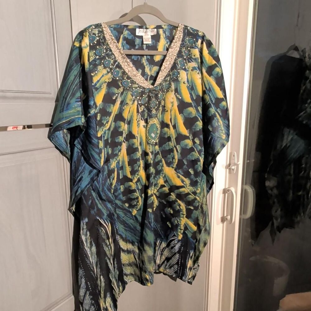 Unbranded Women's Green and Navy Dress